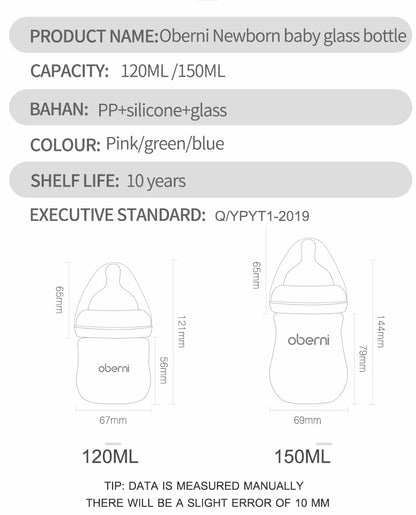 Glass Baby Bottles,Anti Colic Breastfeeding Bottle with Natural Response Nipple Size S,Wide Neck Slow Flow Baby Bottle for Baby,Newborn,Preemie 0-3 0-6 Month,BPA Free (Pink, 1 Pack, 5 Ounce)