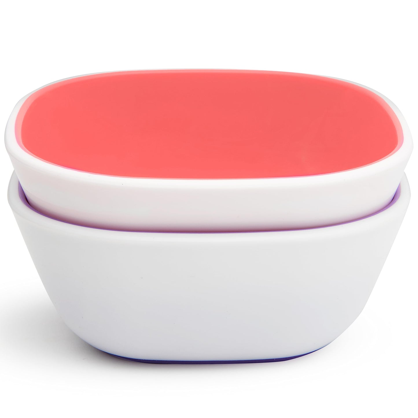 Munchkin® Splash™ 4 Piece Toddler Divided Plate and Bowl Dining Set, Pink/Purple
