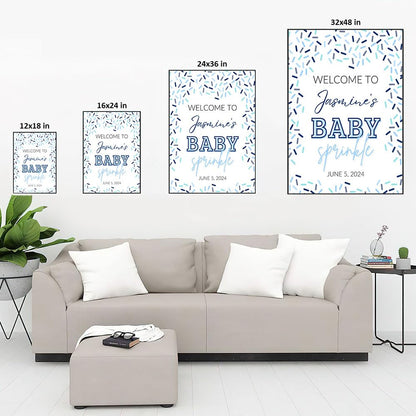 Personalized A Little Snowflake Is On The Way Welcome Sign, Pink, Girl, Winter Baby Shower Canvas