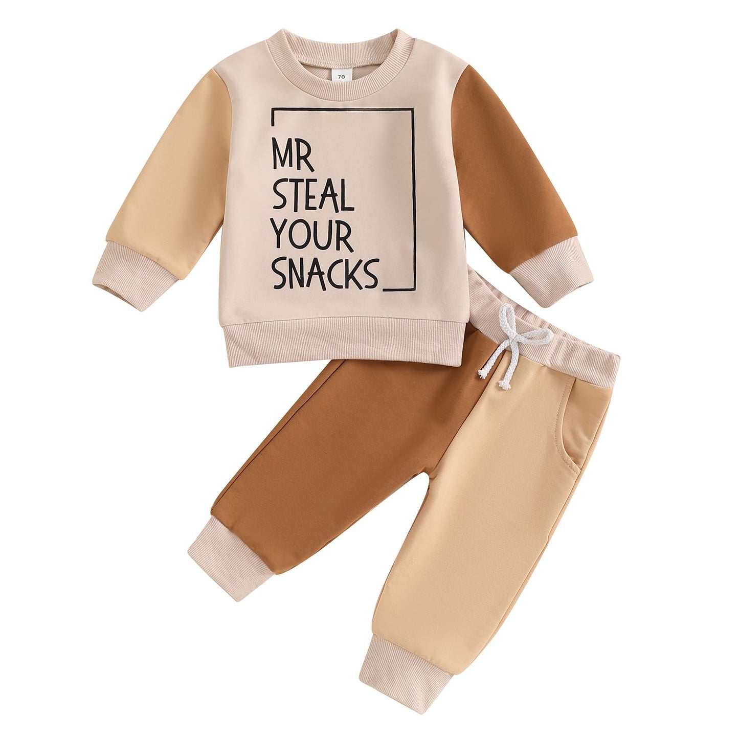 Toddler Baby Boy Fall Clothes Letter Print Long Sleeve Sweatshirt Elastic Pants Cute Kids Winter Outfits