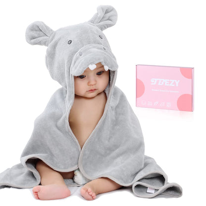 Baby Hooded Towel with Unique Animal Design Ultra Soft Thick Cotton Bath Towel for Newborn (Bunny)