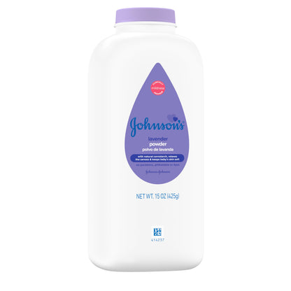 Johnson's Baby Powder, Naturally Derived Cornstarch with Aloe & Vitamin E for Delicate Skin, Hypoallergenic and Free of Parabens, Phthalates, and Dyes for Gentle Baby Skin Care, 15 oz