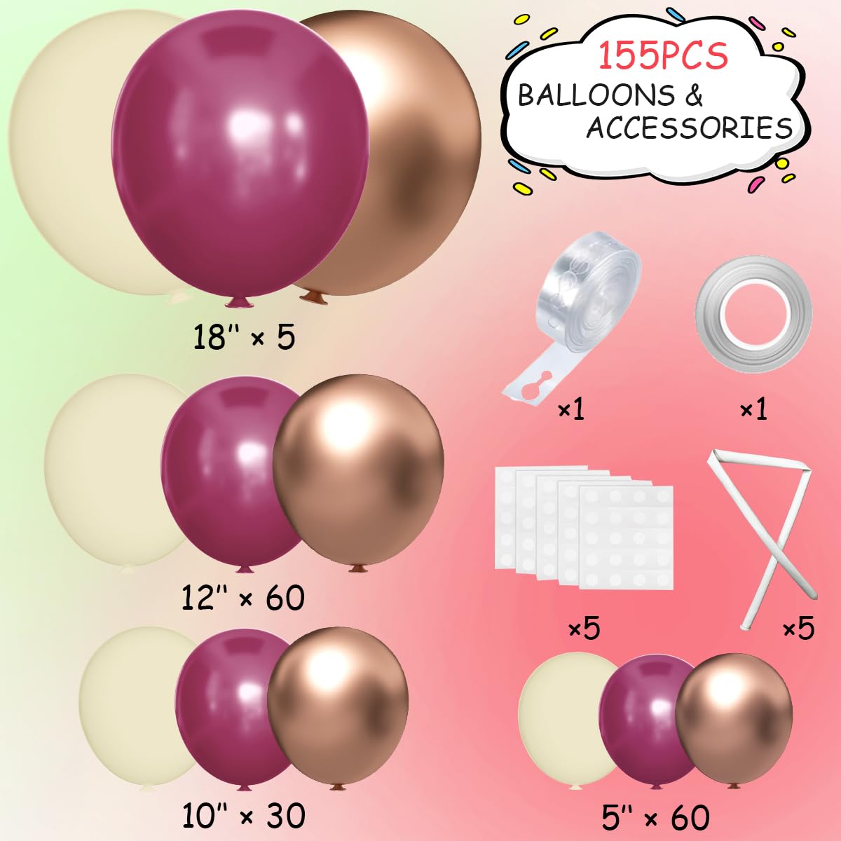 155Pcs Sage Green Arch Kit with Pea Green White Gold Balloons for Baby Shower Bridal Shower Birthday Engagement Wedding Wild One Party Decorations