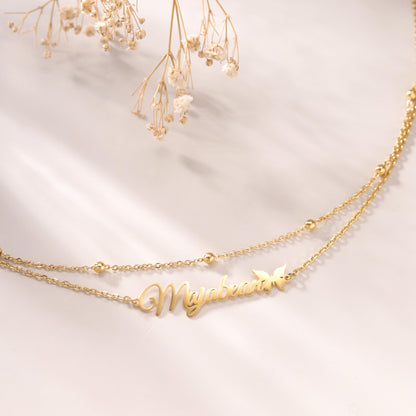 Custom Bracelet with Name 18K Gold Plated Personalized Name Ankle Bracelet Adjustable, Customized Beach Jewelry Gifts for Women Girlfriend