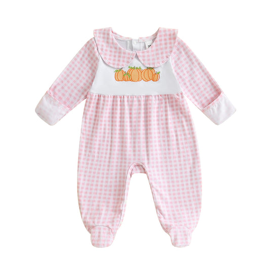 Kuriozud My First Halloween Baby Girl Boy Outfit Newborn Pumpkin Jumpsuit Romper Halloween Footie Pajamas Coming Home Outfit