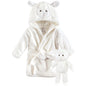 Luvable Friends Unisex Baby Plush Bathrobe and Toy Set