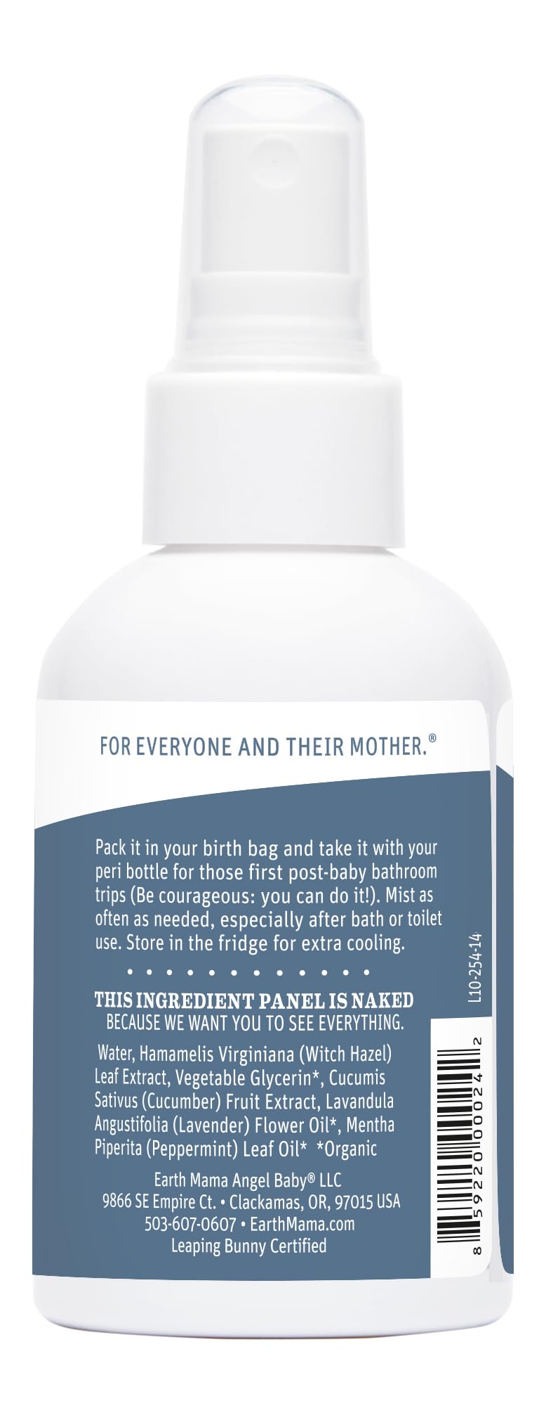 Earth Mama Herbal Perineal Spray | Safe for Pregnancy and Postpartum Recovery, Witch Hazel Natural Cooling Spray For After Birth Feminine Care Essentials, No Benzocaine or Butane, 4-Fluid Ounce