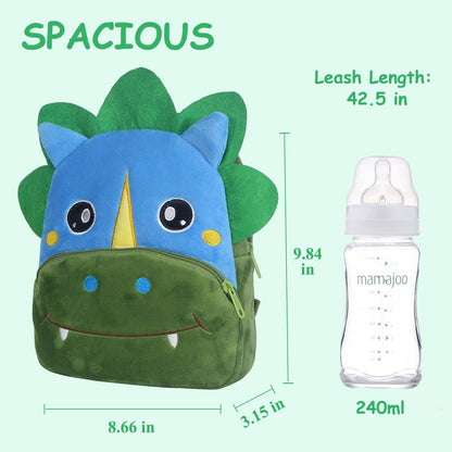 VASCHY Toddler Backpack, Baby Boys and Girls Cute Plush Animal Small Daycare Backpack for Baby Little Kids Yellow Cat