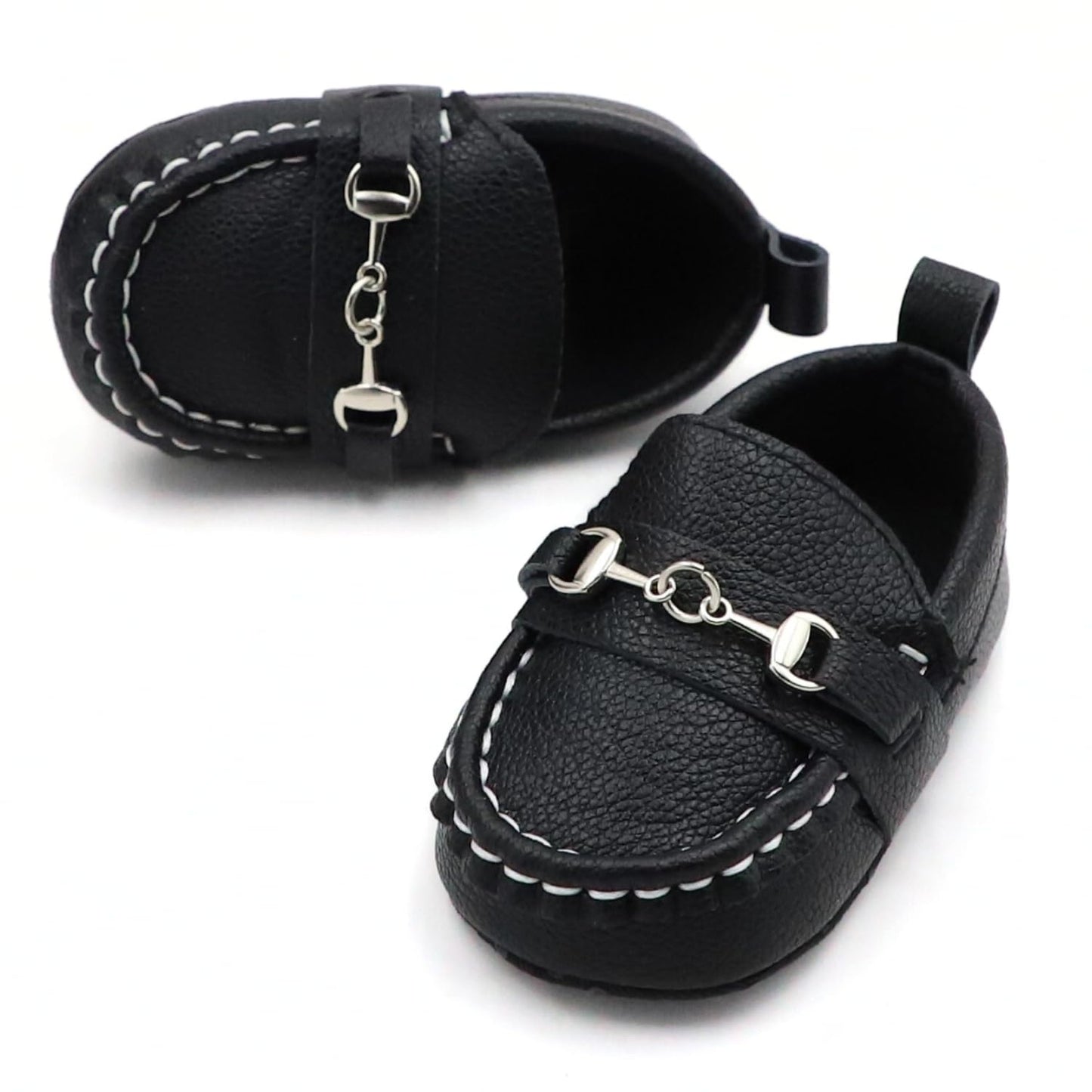 First Walking Shoes for Baby Boys Delightful Solid Color Slip-On Loafers, Lightweight, Non-Slip Flat
