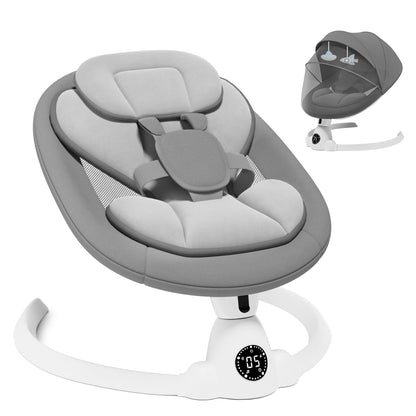 Electric Baby Swings for Infants to Toddler Baby Swing with Remote Control & Bluetooth Music 10-Preset Melodies (Pink)