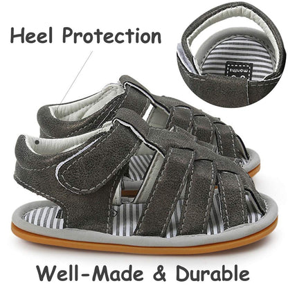 Timatego Baby Boys Girls Sandals Non Slip Soft Sole Outdoor Athletic Shoes Infant Toddler First Walker Crib Summer Shoes 3-18 Months
