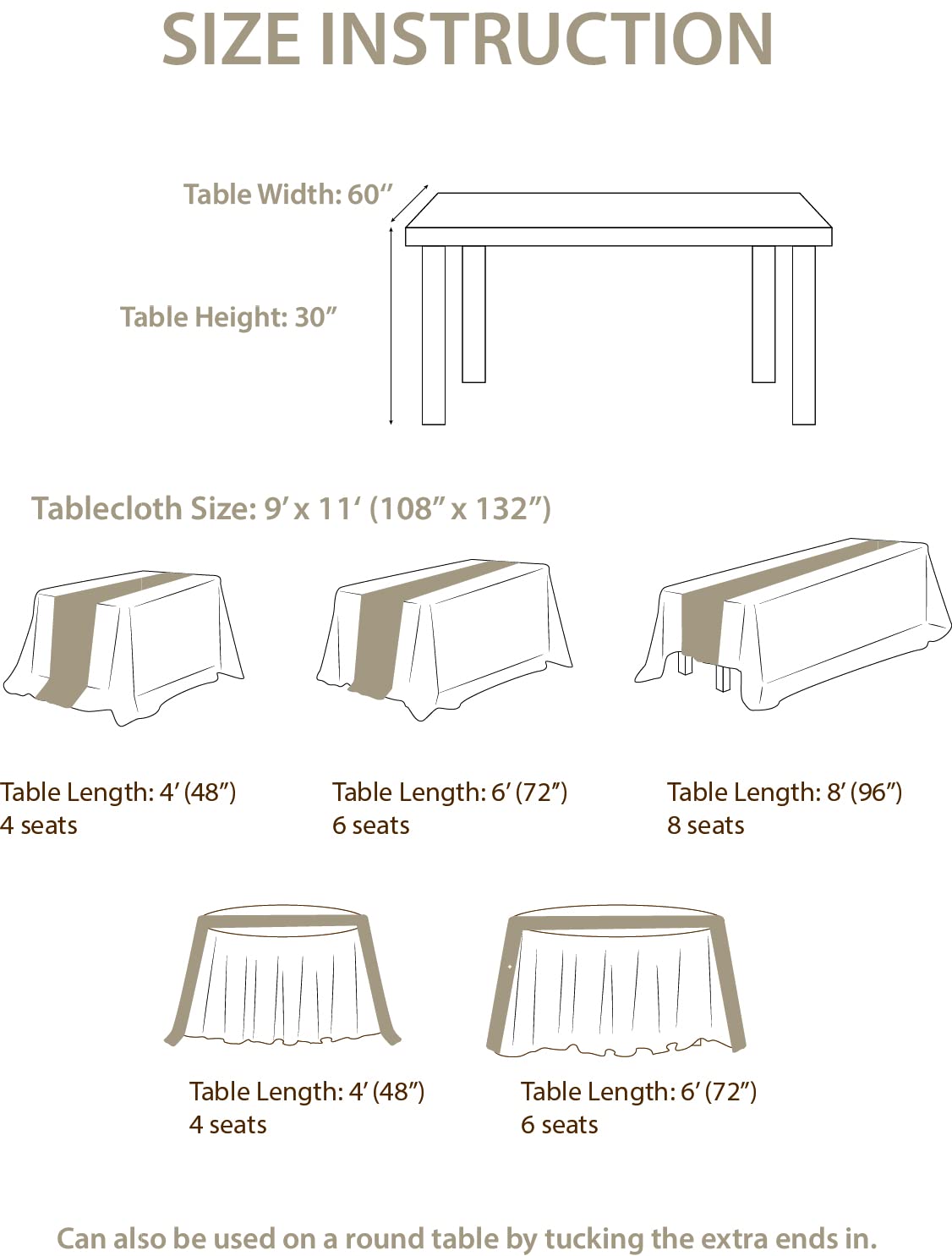 Ling's Moment Sheer Chiffon Table Cloth & Runner Set for 3x4ft Rectangle Table Decor in Dusty Rose & Blush for Wedding Reception and Parties