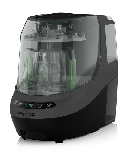 Baby Brezza Bottle Washer Pro - Baby Bottle Washer, Sterilizer + Dryer - All in One Machine Cleans Bottles, Pump Parts, & Sippy Cups - Replaces Hand Washing, Bottle Brushes and Drying Racks, Charcoal