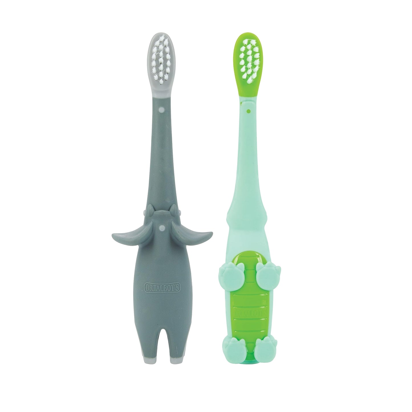 Dr. Talbot's Toddler Training Toothbrush and Natural Kids Toothpaste with Citroganix - 1.6 oz - Fluoride-Free Toothpaste and Toddler Toothbrush - 6+ Months - Alligator