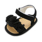 COSANKIM Infant Baby Girls Summer Sandals with Flower Soft Sole Newborn Toddler First Walker Crib Dress Shoes