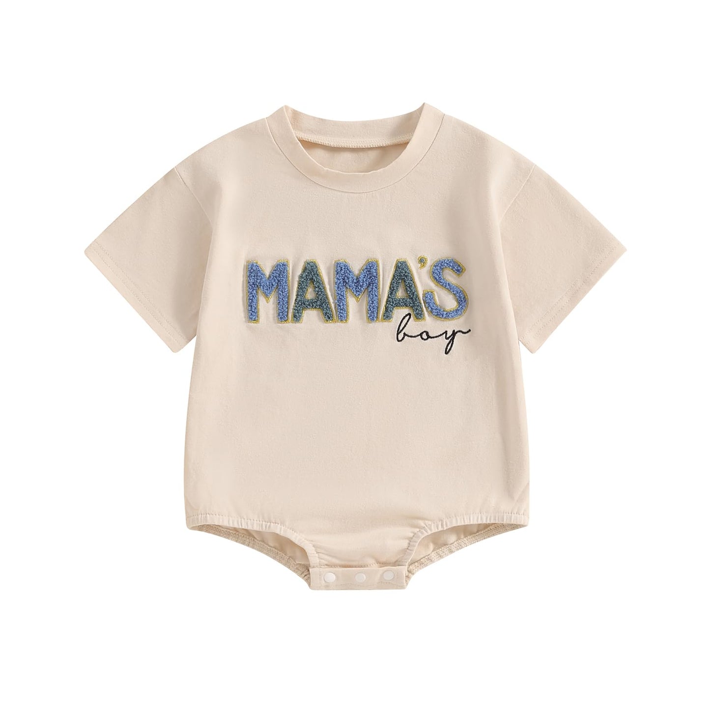 Newborn Infant Baby Boy Summer Outfit Mamas Boy Baby Clothes Boy Oversized Romper Shirts Short Sleeve Onesie