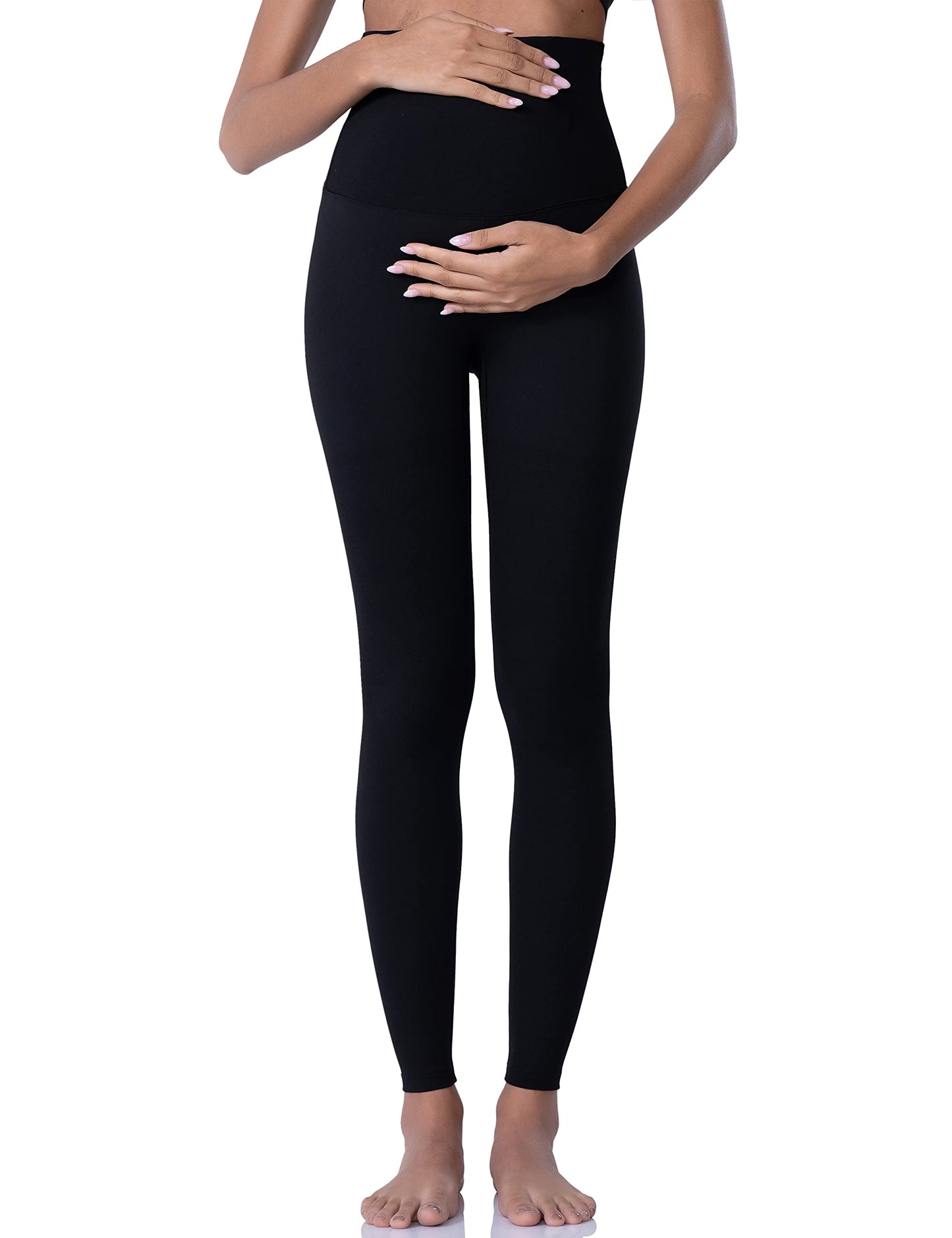 POSHDIVAH Women's Maternity Leggings Over The Belly Pregnancy Yoga Pants Active Wear Workout Leggings