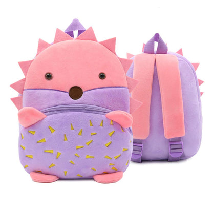 Ladyzone Toddler Backpack Zoo Animals Backpacks Cute Plush Bag Cartoon 10" Preschool Book Bag For 2+ Years Girls Boys