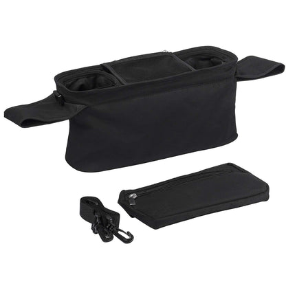 Momcozy Universal Stroller Organizer, 2 Insulated Cup Holders, Removable Zip Pocket, Adjustable Straps, Large Capacity Baby Essentials Compact Design, Fits Any Stroller (Multicolor)