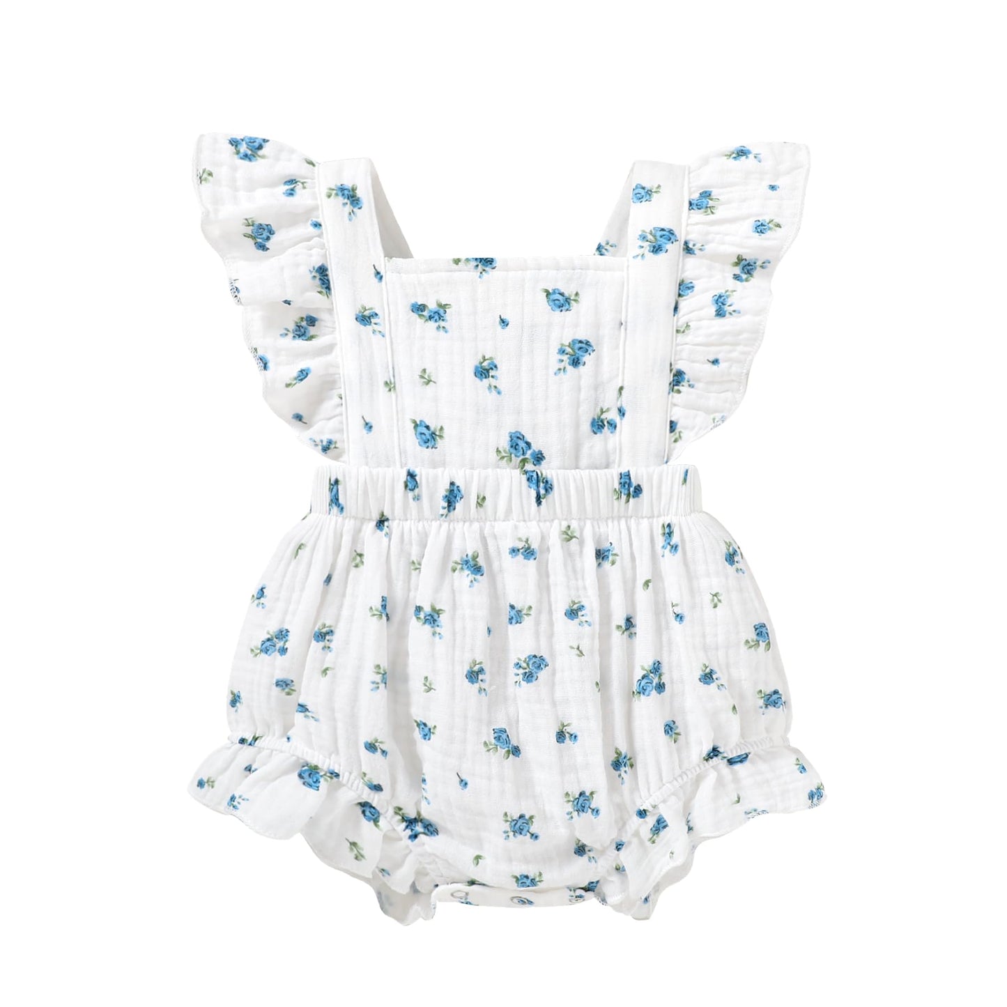 Happy Town Newborn Baby Girl Clothes Infant Summer Romper Sleeveless Floral Cute Outfits One Piece Jumpsuit Bodysuit