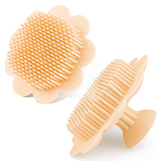 Baby Hair Scalp Massage Shampoo Brush with Soft Baby Bath Brush Silicone Massage Brush for All Hair Kid Newborn Toddler（）