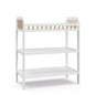 Storkcraft Pasadena Changing Table with Water-Resistant Changing Pad (Driftwood) - GREENGUARD Gold Certified, Includes Bonus Water-Resistant Changing Pad with Safety Strap, 2 Open Shelves