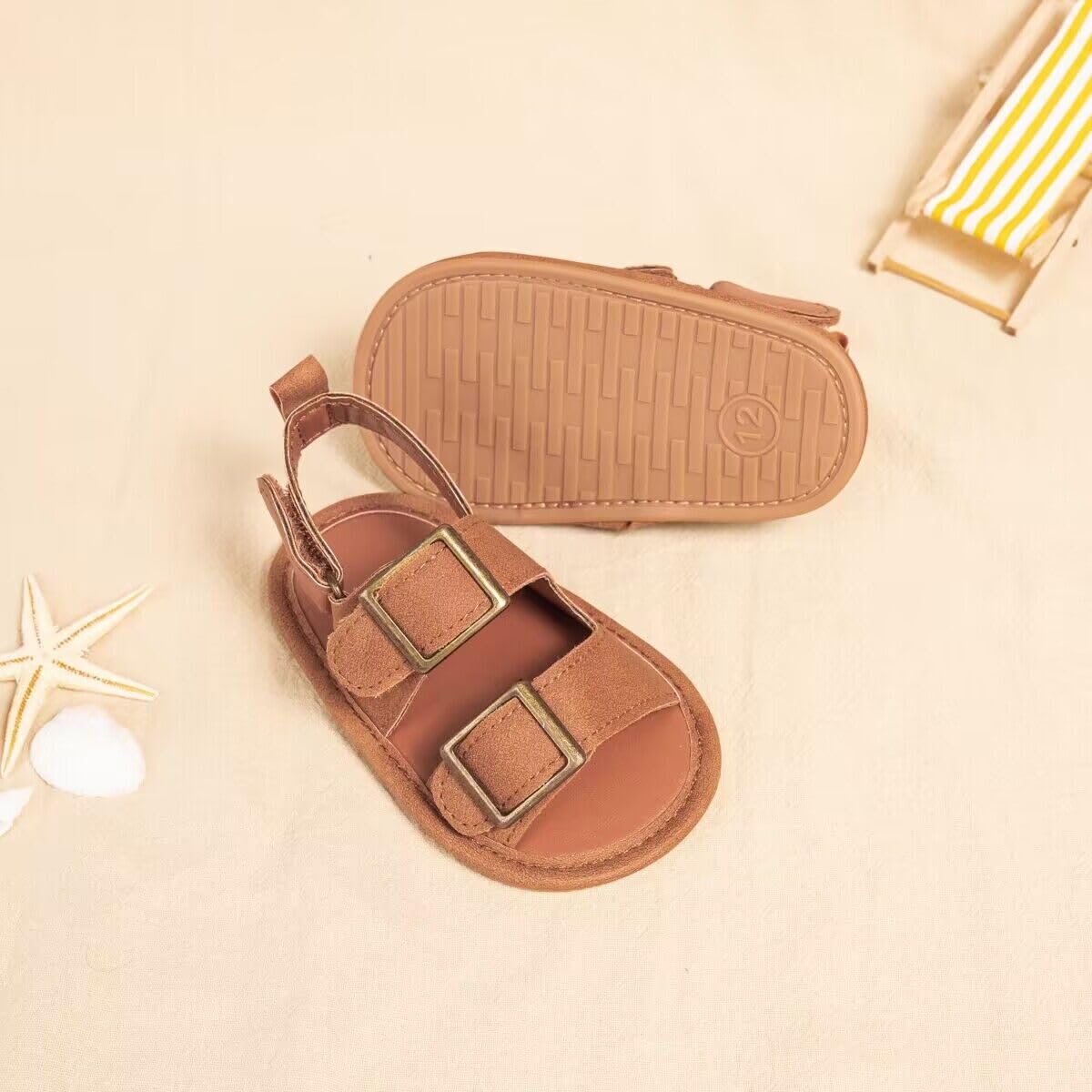 Miamooi Infant Baby Boys Girls Summer Beach Sandals Non Slip Soft Rubber Sole Toddler Outdoor Closed-Toe First Walker Shoes