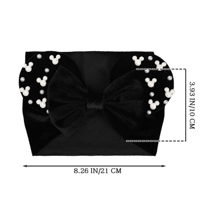 JIAHANG Baby Leopard Bows Turban Knotted Head Wraps, Hair Bows Headbands Stretchy Hair bands for Infant Toddlers Girls (pink leopard)