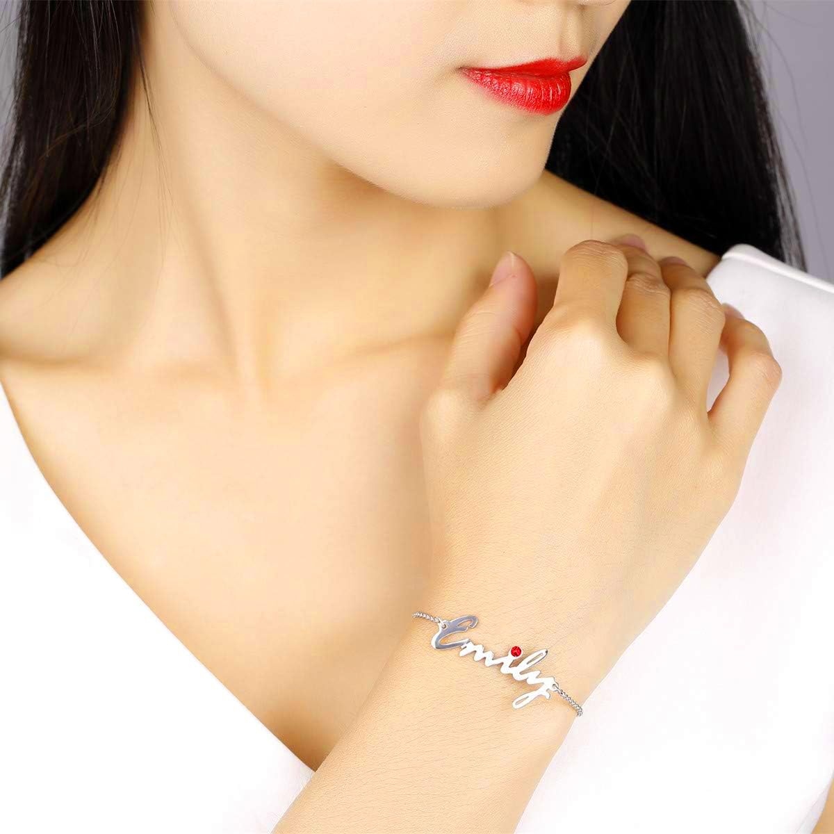 Custom Bracelet with Name 18K Gold Plated Personalized Name Ankle Bracelet Adjustable, Customized Beach Jewelry Gifts for Women Girlfriend