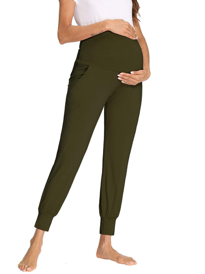 fitglam Women's Maternity Pants Over Belly Lounge Pajamas Clothes Pregnancy Must Haves Joggers with Pockets