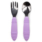 Bumkins Disney Baby Utensils Set, Chewtensils Silicone Spoons for Dipping, Self-Feeding, Baby Led Weaning, Trainer Learning, First Stage Eating, Soft Fork and Spoon, Babies 6 Months, Minnie Mouse