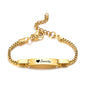 Personalized Baby Bar Bracelet : 18K Gold Plated Custom Name ID Plate Bracelet for Children Toddler from Mom, Engraved Kid Name for Daughter Son, New Born Birthday Gift,Adjustable,Nickel free
