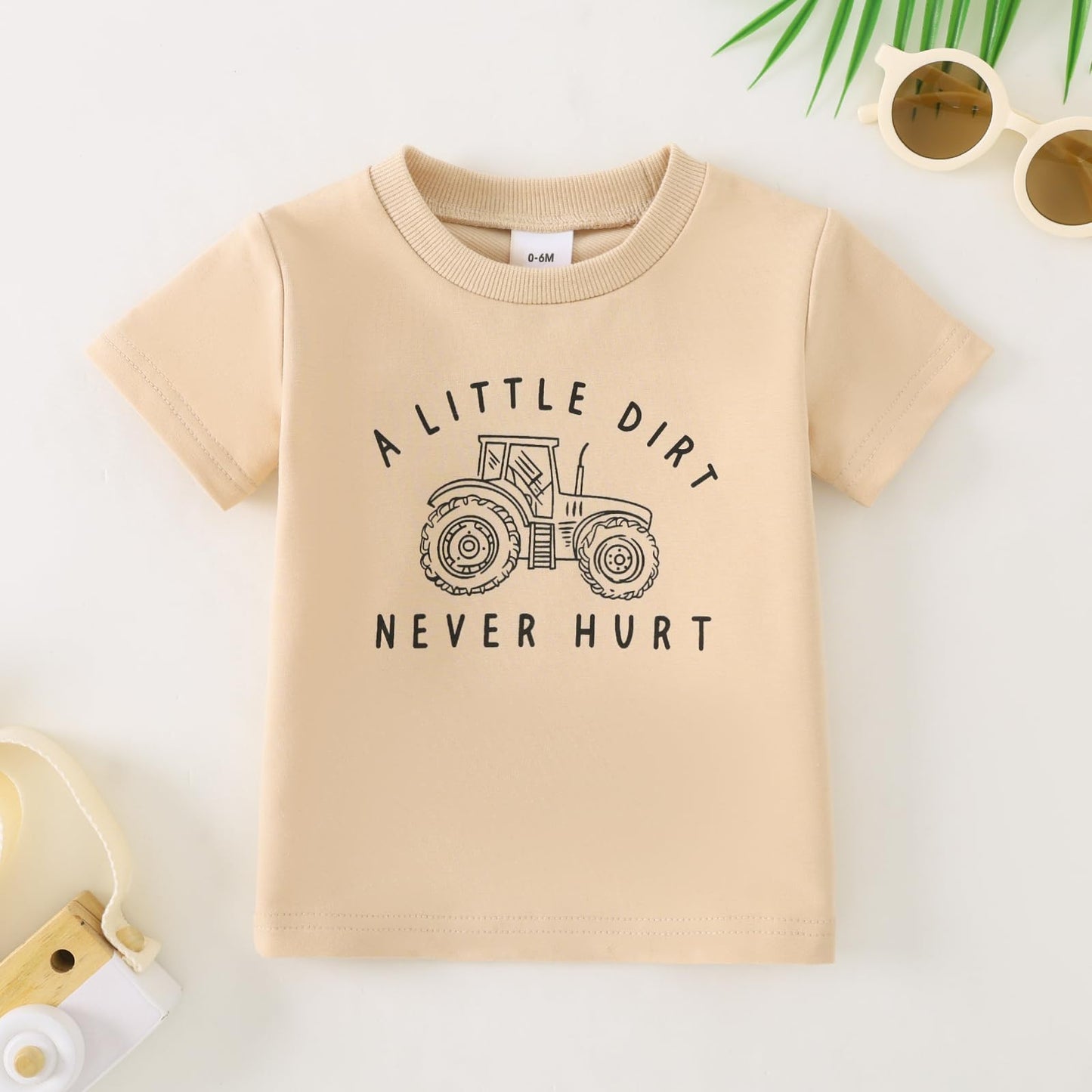 Yvowming Toddler Baby Boy Clothes Kids Summer Truck Print T Shirt Short Set with Pockets 0-4T