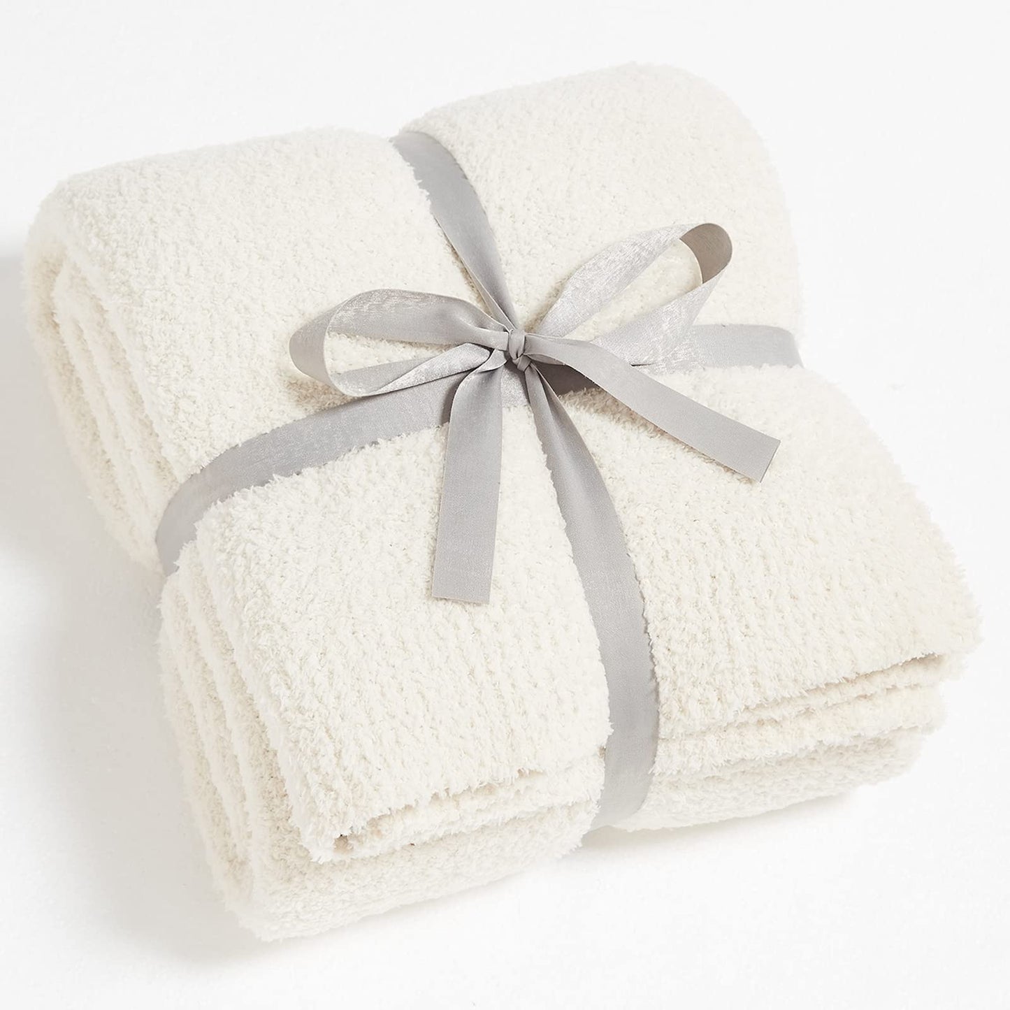 CYMULA Kids Blanket for Boys Girls 30x40 inches, Soft Cozy Fuzzy Swaddle Throw Blanket for Crib Stroller, White