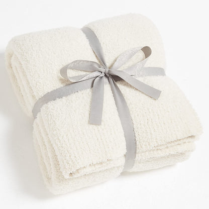 CYMULA Kids Blanket for Boys Girls 30x40 inches, Soft Cozy Fuzzy Swaddle Throw Blanket for Crib Stroller, White