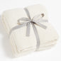 CYMULA Kids Blanket for Boys Girls 30x40 inches, Soft Cozy Fuzzy Swaddle Throw Blanket for Crib Stroller, White