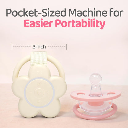 Portable White Noise Machine Baby Newborn Essentials & Adults - 25 Soothing Sounds | Rechargeable Travel Sound Machine Baby with Night Light | Timer & Volume Control | Nursery, Home, Sleep Aid