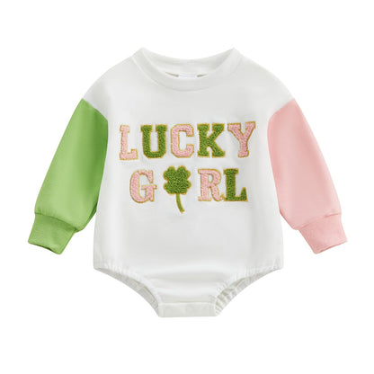 Easter Newborn Baby Girl Clothes Fuzzy Bunny Embroidery Romper Sweatshirt Bubble Jumpsuit Toddler Baby Girl Outfit