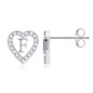 Anoup Heart Initial Stud Earrings - Gifts for Girls, Sterling Silver Post 14K Gold Plated All Over Hypoallergenic | CZ Simulated Diamond Stud Earrings | Birthday Gifts for Kids Toddlers Daughter