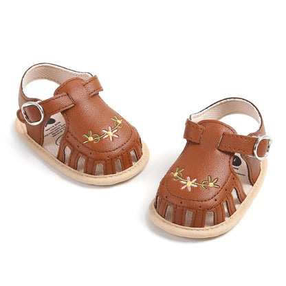 Infant Baby Boys Girls Sandals Summer Baby Wedding Dress Flat Shoes Newborn Crib Shoes First Walkers Prewalkers Shoes