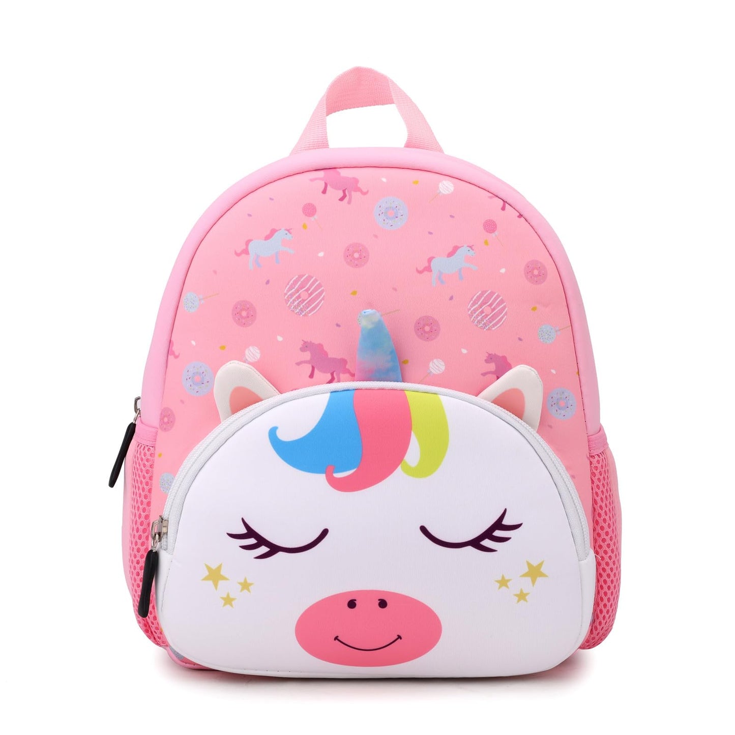 Toddler Backpack Neoprene Zoo Kids Casual Backpack Water Resistance Kindergarten Preschool Bags for Little Boys Girls (Giraffe)