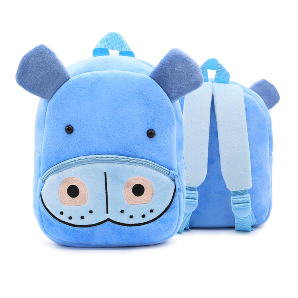 Ladyzone Toddler Backpack Zoo Animals Backpacks Cute Plush Bag Cartoon 10" Preschool Book Bag For 2+ Years Girls Boys