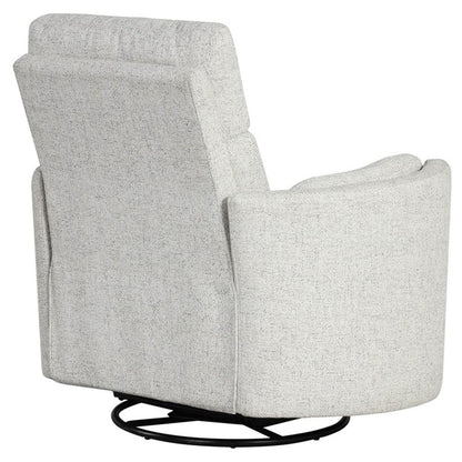 Pemberly Row Contemporary Fabric Swivel Glider Recliner in Ivory