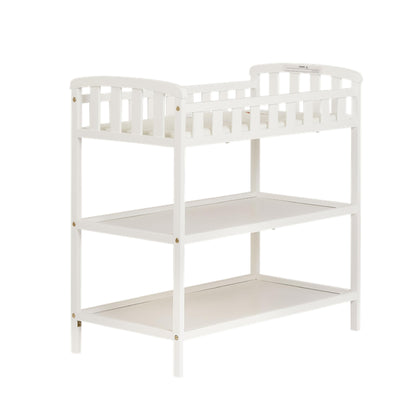 Dream On Me Emily Changing Table In Natural, Comes With 1" Changing Pad, Features Two Shelves, Portable Changing Station, Made Of Sustainable New Zealand Pinewood