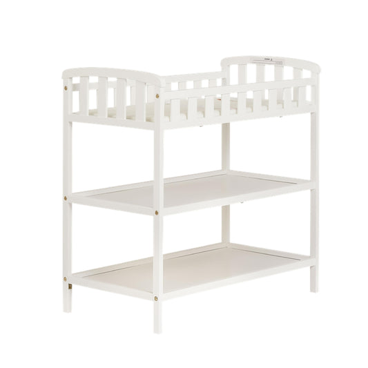 Dream On Me Emily Changing Table In Natural, Comes With 1" Changing Pad, Features Two Shelves, Portable Changing Station, Made Of Sustainable New Zealand Pinewood
