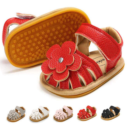 Babelvit Infant Baby Girl Boy Sandals Comfort Premium Summer Outdoor Casual Beach Shoes with Flower Bowknot Anti Slip Rubber Sole Newborn Toddler Prewalker First Walking Shoes