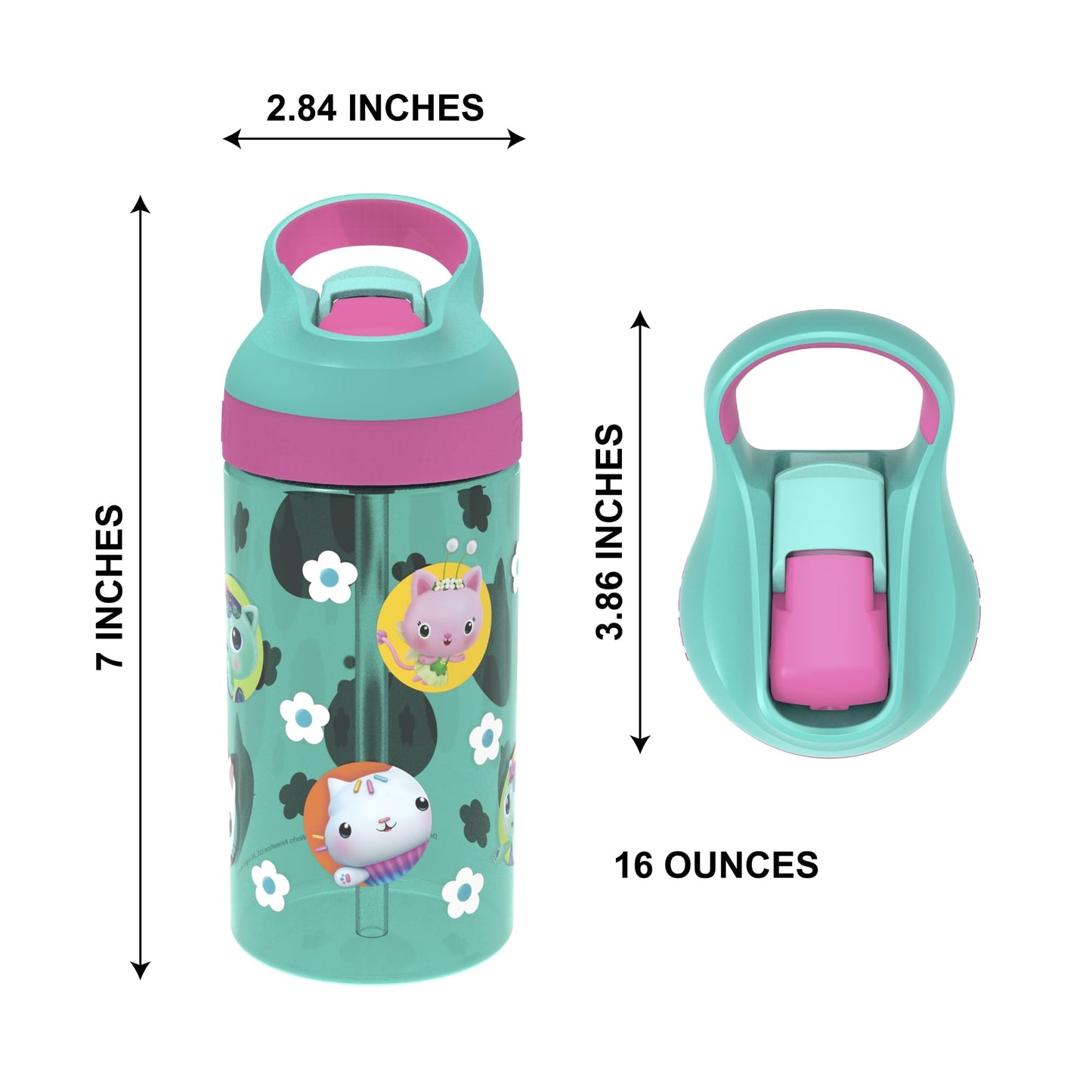 Zak Designs 5-Piece Dinnerware Set, Baby Shark - Durable Plastic & Stainless Steel - Includes Water Bottle, 8-Inch Plate, 6-Inch Bowl, Fork & Spoon - Suitable for Kids Ages 3+