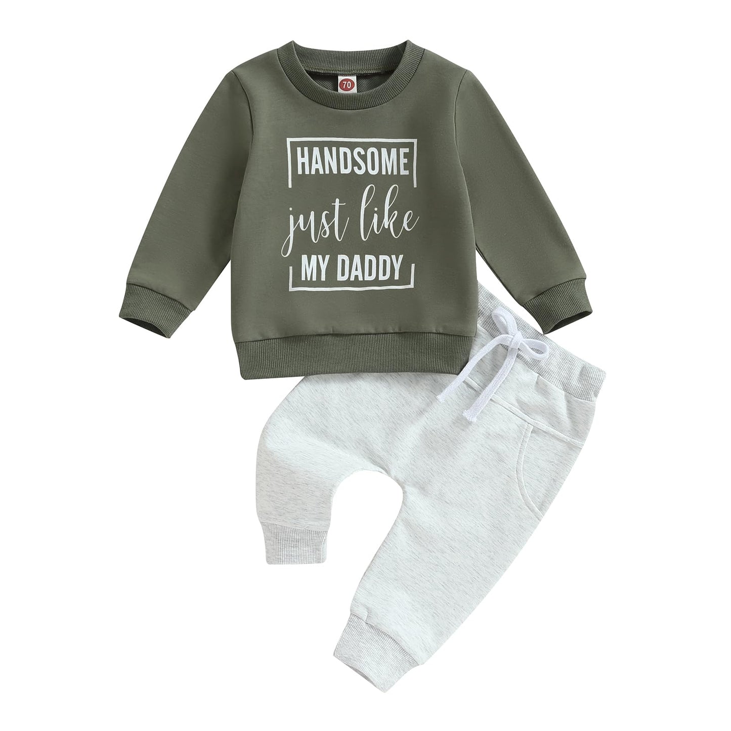 Gender Neutral Baby Boy Girl Fall Winter Clothes Sweatshirt Shirt Pants Toddler Infant Outfit