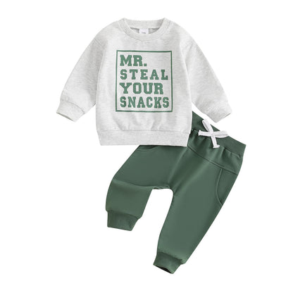 Toddler Baby Boy Summer Clothes Letter Print Short Sleeve Shirt Tops and Shorts Set Summer Outfit 2Pcs