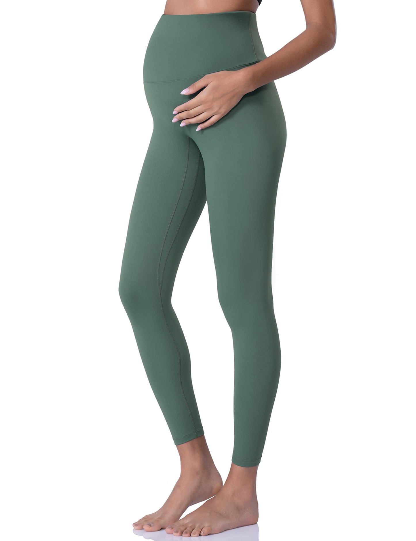 POSHDIVAH Women's Maternity Leggings Over The Belly Pregnancy Yoga Pants Active Wear Workout Leggings